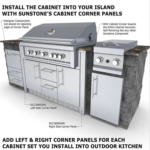 Sunstone Universal Grill Cabinet – 46" Base for 42-Inch Gas Grill