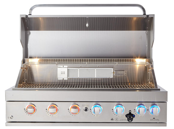 Mont Alpi 44 Inch Black Stainless Steel Built in Grill