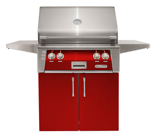 Buy carmine-red-gloss Alfresco ALXE 30-Inch Freestanding Grill With Rotisserie