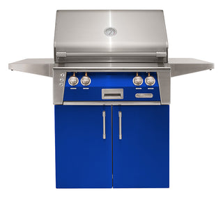 Buy ultramarine-blue-gloss Alfresco ALXE 30-Inch Freestanding Grill With Rotisserie