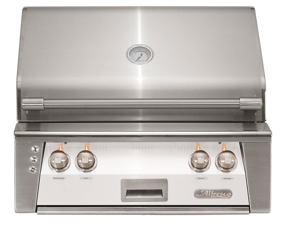 Alfresco ALXE 30-Inch Built-In Grill With Rotisserie