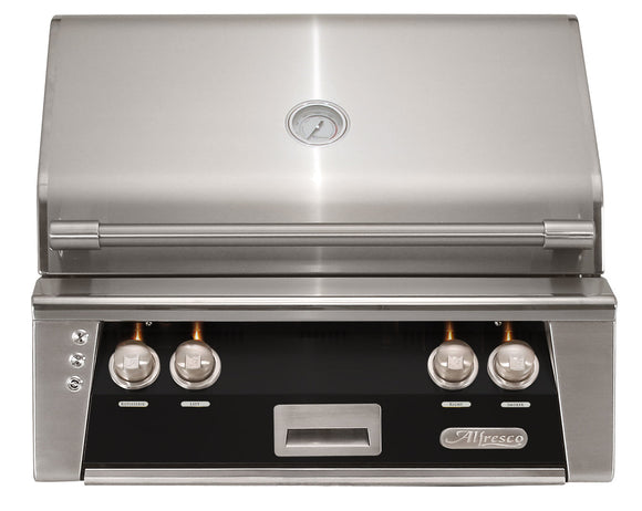Alfresco ALXE 30-Inch Built-In Grill With Rotisserie