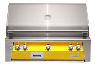 Buy traffic-yellow-gloss Alfresco ALXE 36-Inch Built-In Grill With Rotisserie