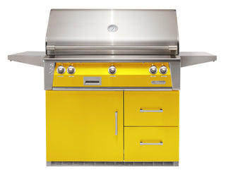 Buy traffic-yellow-gloss Alfresco ALXE 42-Inch Grill on Refrigerated Cart