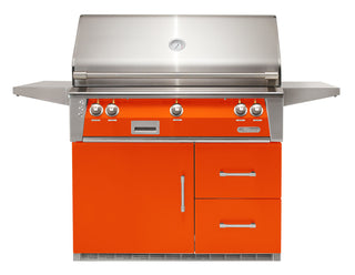 Buy luminous-orange-gloss Alfresco ALXE 42-Inch Grill on Refrigerated Cart