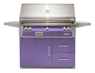 Buy blue-lilac-gloss Alfresco ALXE 42-Inch Grill on Refrigerated Cart