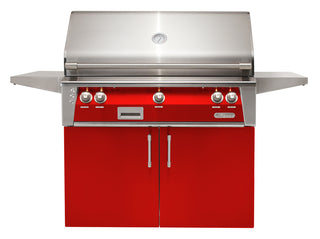 Buy carmine-red-gloss Alfresco ALXE 42-Inch Freestanding Grill With Rotisserie