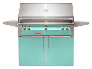 Buy light-green-gloss Alfresco ALXE 42-Inch Freestanding Grill With Rotisserie