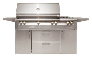 Buy stainless-steel Alfresco 56-Inch Freestanding Grill with Side Burner and Rotisserie