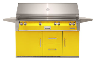 Buy traffic-yellow-gloss Alfresco 56-Inch Luxury Gas Grill with Refrigerated Cart