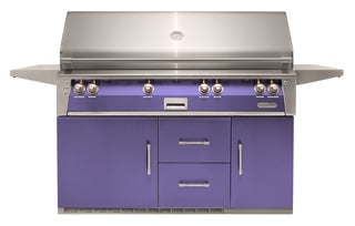 Buy blue-lilac-gloss Alfresco 56-Inch Luxury Gas Grill with Refrigerated Cart