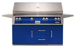 Buy ultramarine-blue-gloss Alfresco 56-Inch Luxury Gas Grill with Refrigerated Cart