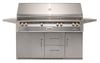 Buy signal-grey-gloss Alfresco 56-Inch Luxury Gas Grill with Refrigerated Cart