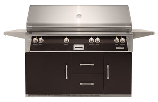 Buy jet-black-matte Alfresco 56-Inch Luxury Gas Grill with Refrigerated Cart