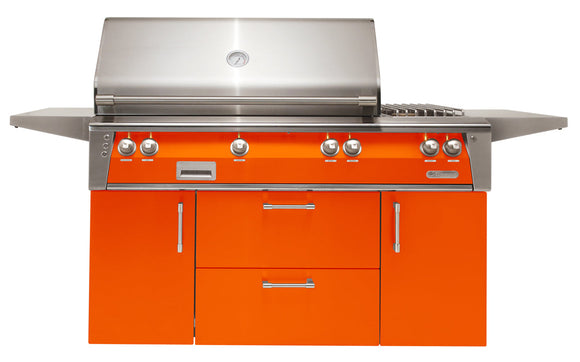 Alfresco 56-Inch Luxury Deluxe Gas Grill with Refrigerated Cart