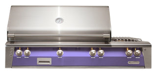 Buy blue-lilac-gloss Alfresco ALXE 56-Inch Built-In Deluxe Gas BBQ Grill With Side Burner & Rotisserie