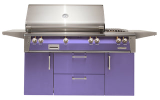 Buy blue-lilac-gloss Alfresco 56-Inch Freestanding Grill with Side Burner and Rotisserie