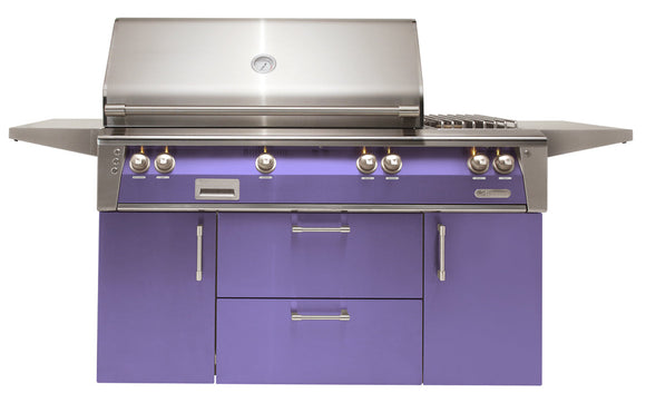 Alfresco 56-Inch Luxury Deluxe Gas Grill with Refrigerated Cart
