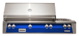 Buy ultramarine-blue-gloss Alfresco ALXE 56-Inch Built-In Deluxe Gas BBQ Grill With Side Burner & Rotisserie