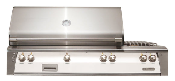 Alfresco 56-Inch Built-In Deluxe Gas BBQ Grill With Side Burner & Rotisserie
