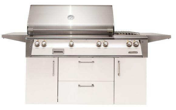 Alfresco 56-Inch Luxury Deluxe Gas Grill with Refrigerated Cart