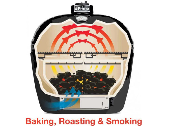 Primo All-In-One Oval XXL Ceramic Kamado Charcoal Grill
