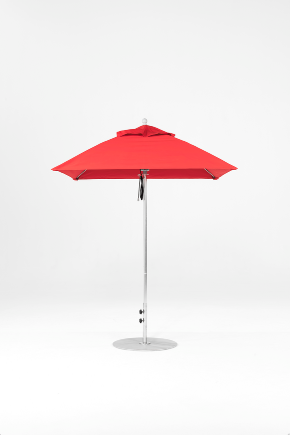 454FM-SQ-R176 Logo Red-Brushed Silver