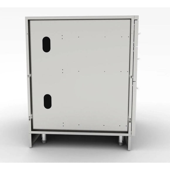 Sunstone 30-Inch Stainless Steel Base Cabinet – Triple Drawers