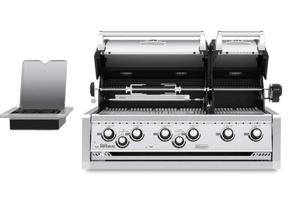 Broil King Imperial S690 6-Burner Built-In Gas Grill With Rotisserie & Side Burner