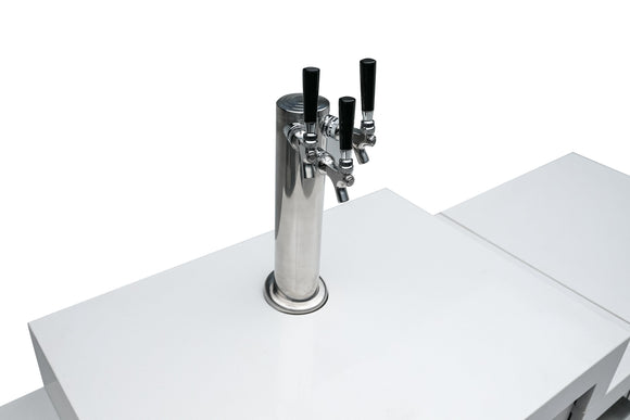 Mont Alpi 86 Inch Outdoor Beverage Center and Kegerator with Glass Door and Lock