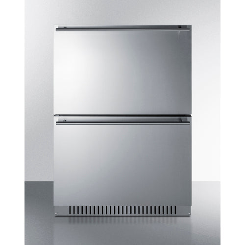 Summit 24 Inch Wide 2-Drawer Refrigerator-Freezer