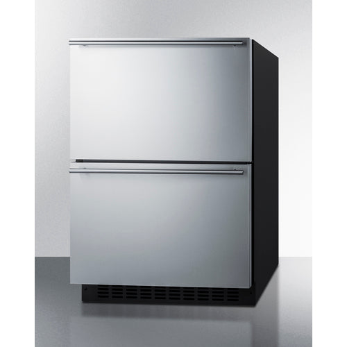 Summersit 24 Inch Wide Outdoor 2-Drawer Refrigerator-Freezer