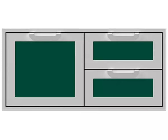 Hestan 42 Inch Double Drawer and Storage Door Combination