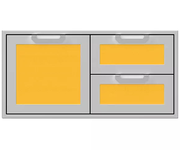 Hestan 42 Inch Double Drawer and Storage Door Combination