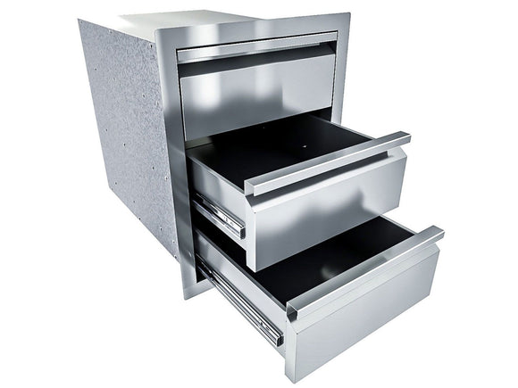 Sunstone Aruba 16-Inch Sleek Style Triple Drawer – Outdoor Storage