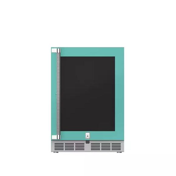 Hestan 24 Inch Outdoor Dual Zone Refrigerator with Glass Door