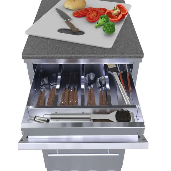 Sunstone 18 Inch Stainless Steel Propane Tank Drawer Base Cabinet