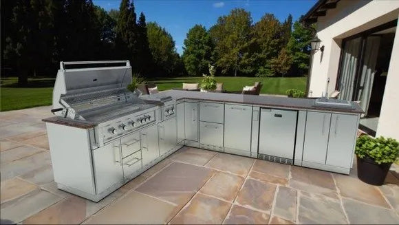 Sunstone L-Shaped 8.1' x 11' THE RANCHER Outdoor Kitchen Package