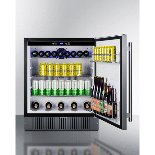 Summit 27 Inch Outdoor Refrigerator with Solid Door and Lock