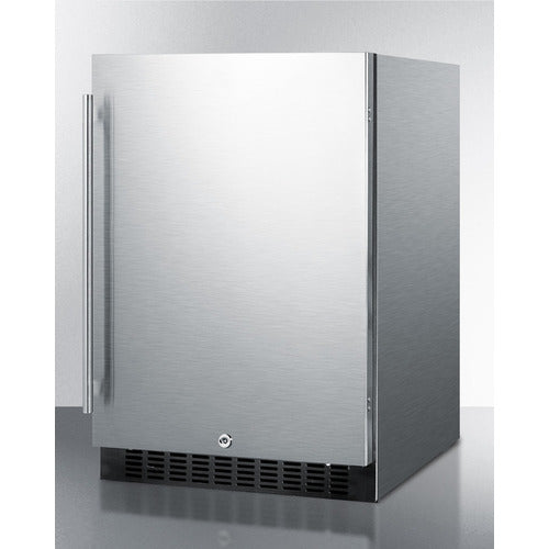 Summit 24 Inch Outdoor Refrigerator with Solid Door and Lock