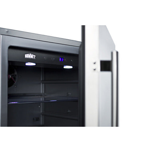 Summit 24 Inch Outdoor Refrigerator with Solid Door and Lock