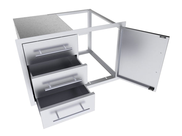 Sunstone Texan 30-Inch Triple Drawer & Door Combo