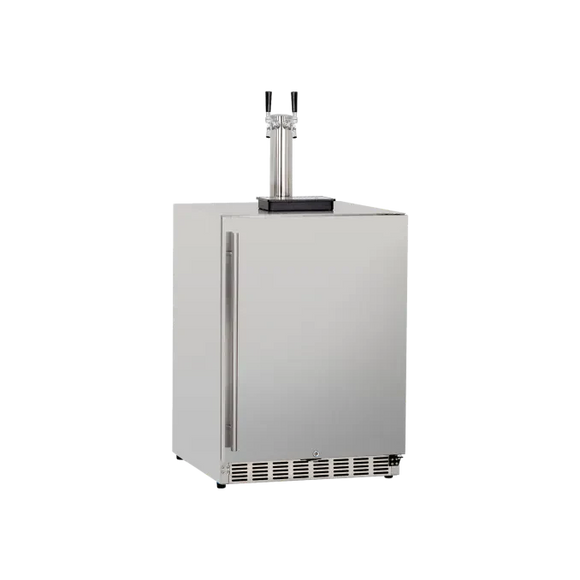 TrueFlame 24 Inch Outdoor Kegerator with Solid Door and Lock