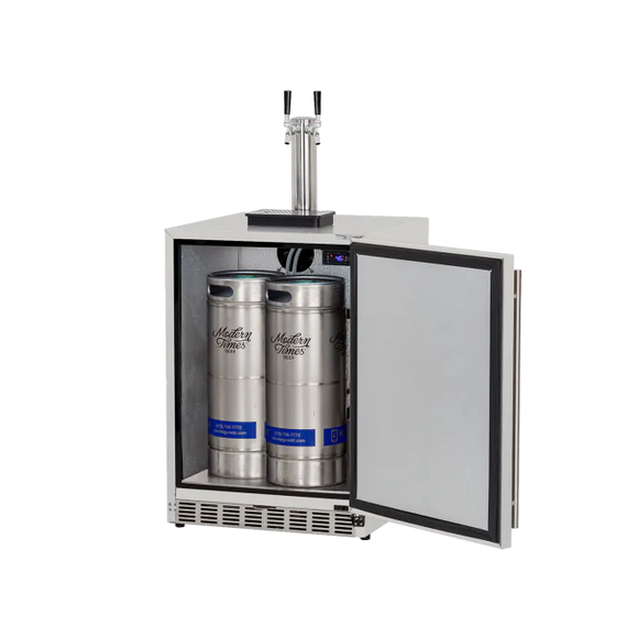 TrueFlame 24 Inch Outdoor Kegerator with Solid Door and Lock