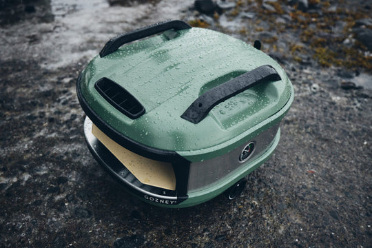 Crafted from premium aluminum and steel with a removable cordierite cooking stone, Tread combines unmatched durability with effortless portability.