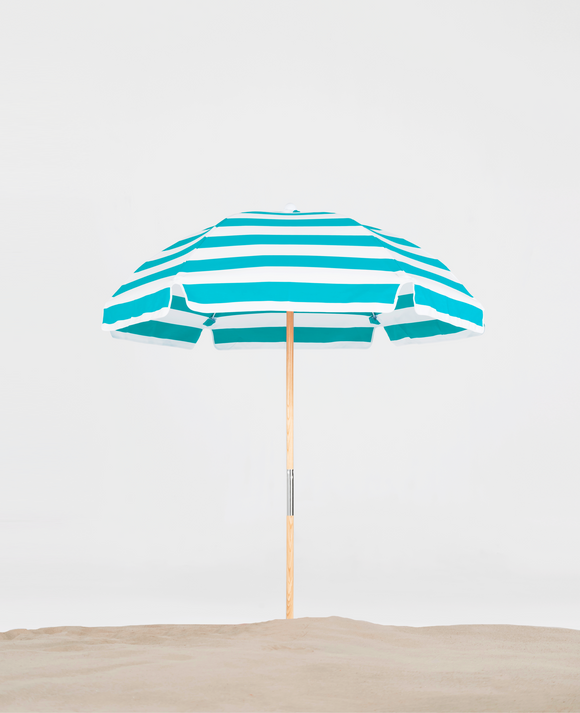 639FWB-01 Turquoise Stripe -Stock- Manual -Valance No Vent