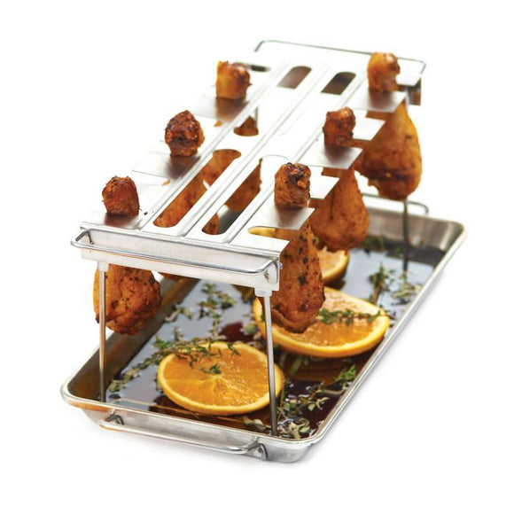 Broil King Roaster - Wing Rack With Pan Stainless Steel