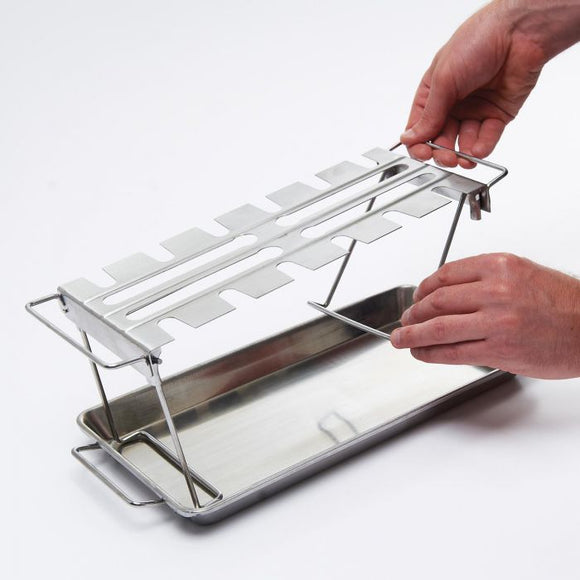 Broil King Roaster - Wing Rack With Pan Stainless Steel