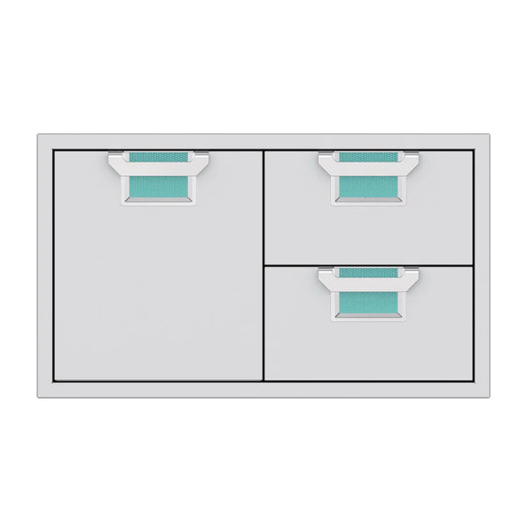 Aspire by Hestan 36 Inch Double Drawer and Storage Door Combo