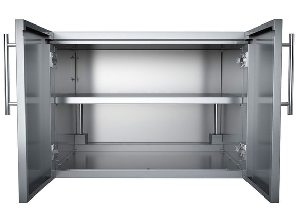 Sunstone Designer 30-Inch Stainless Steel Double Door Dry Storage Pantry – Raised Style